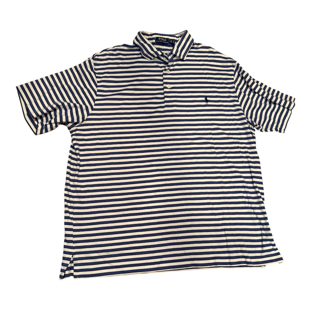 Polo by Ralph Lauren Navy and White Striped Shirt